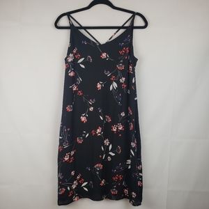 Worthington Shift Dress Floral lined Strappy Back